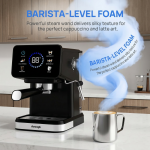20 Bar Espresso Machine for Home, Automatic Coffee Maker with Milk Frother, 1050W Fast Heating, 1.5L Removable Water Tank, Touch Control Display, Barista Quality for Espresso, Cappuccino, Latte & Iced Coffee - Image 4