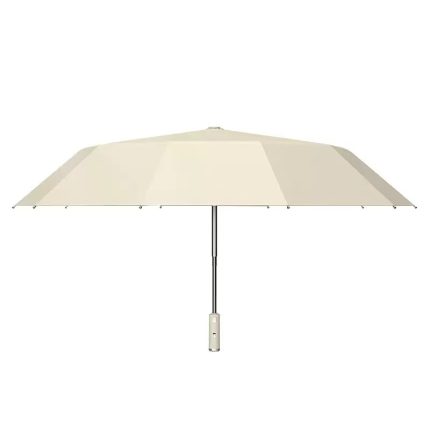 Automatic Fan Umbrella, 10 Ribs Reinforced Blackout UV Protection Umbrella, 106CM Large Canopy Windproof Rain Sun Umbrella with 3-Speed Cooling Fan & Type-C Fast Charging