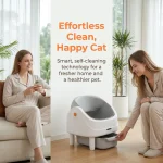 Automatic Cat Litter Box, 70L Smart Self Cleaning Cat Litter Box with 11L Waste Drawer, WiFi App Control Ultra Quiet Cat Toilet, Multi-Safety Sensor Auto Litter Box for 1.5-15kg Single & Multiple Cats - Image 2