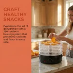 Food Dehydrator, 5 Stackable Trays 350W Adjustable Temperature Quiet Food Dryer for Fruit Vegetable Meat Jerky Herbs Pet Treats Home Kitchen Use - Image 2