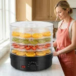 Food Dehydrator, 5 Stackable Trays 350W Adjustable Temperature Quiet Food Dryer for Fruit Vegetable Meat Jerky Herbs Pet Treats Home Kitchen Use - Image 5