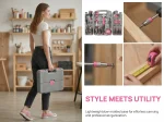 54PCS Pink Household HaSetnd Tool , Women Portable Home Repair Tool Kit with Hammer, Screwdrivers, Pliers, Wrench, Tape Measure, Complete DIY Hand Tools for Home, Apartment, Furniture Assembly - Image 6