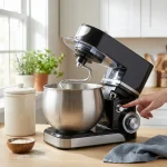 Stand Mixer, 5.5L 300W 6-Speed Electric Kitchen Mixer, Tilt-Head Food Dough Mixer with Dough Hook, Wire Whip & Beater, Household Standing Mixer for Bread, Cake, Cookie, Pizza, Salad, Baking - Image 4