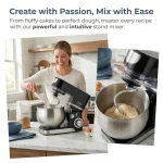 Stand Mixer, 5.5L 300W 6-Speed Electric Kitchen Mixer, Tilt-Head Food Dough Mixer with Dough Hook, Wire Whip & Beater, Household Standing Mixer for Bread, Cake, Cookie, Pizza, Salad, Baking - Image 2