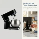 Stand Mixer, 5.5L 300W 6-Speed Electric Kitchen Mixer, Tilt-Head Food Dough Mixer with Dough Hook, Wire Whip & Beater, Household Standing Mixer for Bread, Cake, Cookie, Pizza, Salad, Baking - Image 6