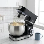 Stand Mixer, 5.5L 300W 6-Speed Electric Kitchen Mixer, Tilt-Head Food Dough Mixer with Dough Hook, Wire Whip & Beater, Household Standing Mixer for Bread, Cake, Cookie, Pizza, Salad, Baking - Image 3