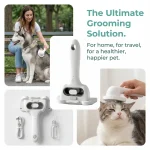 2 Speed Electric Pet Spray Deshedding Brush, Anti-Static Mist Rechargeable Pet Grooming Comb for Long & Short Haired Cats Dogs Home Daily Fur Removal - Image 4