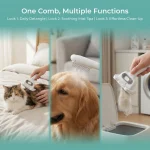 2 Speed Electric Pet Spray Deshedding Brush, Anti-Static Mist Rechargeable Pet Grooming Comb for Long & Short Haired Cats Dogs Home Daily Fur Removal - Image 5