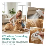 2 Speed Electric Pet Spray Deshedding Brush, Anti-Static Mist Rechargeable Pet Grooming Comb for Long & Short Haired Cats Dogs Home Daily Fur Removal - Image 2