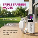 Dog Training Collar, 1000ft Remote Dog Shock Collar with 3 Training Modes (Beep, Vibration, Shock) IP67 Waterproof Rechargeable Training Collar for Small Medium Large Dogs - Image 6