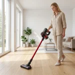 Cordless Vacuum Cleaner, 12KPa 2-in-1 Wet Dry Vacuum with LED Green Light & Headlight, Self-Stick Wireless Stick Vacuum for Hard Floor Carpet Pet Hair Home Car Use - Image 4