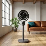 Portable Rechargeable Air Circulator Fan, 2-in-1 Desktop & Floor Standing Fan with Remote, 5 Speeds, 3D Auto Oscillation, Quiet Cooling for Bedroom, Office, & Camping, USB-C Fast Charge - Image 4