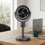 Portable Rechargeable Air Circulator Fan, 2-in-1 Desktop & Floor Standing Fan with Remote, 5 Speeds, 3D Auto Oscillation, Quiet Cooling for Bedroom, Office, & Camping, USB-C Fast Charge - Image 9