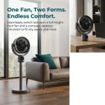 Portable Rechargeable Air Circulator Fan, 2-in-1 Desktop & Floor Standing Fan with Remote, 5 Speeds, 3D Auto Oscillation, Quiet Cooling for Bedroom, Office, & Camping, USB-C Fast Charge - Image 7