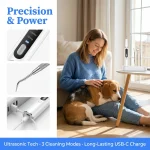 Pet Ultrasonic Teeth Cleaner, Smart Induction Safety Dental Scaler for Dogs & Cats, Low Noise Rechargeable Plaque Tartar Remover Kit - Image 2