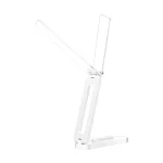 Foldable Rechargeable Eye Protection Desk Lamp, Double Head 5W LED Touch Control Light, 3 Color Temperature Dimmable Portable Table Lamp for Student Dormitory Bedroom Office Camping