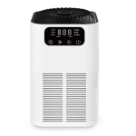 4 In 1 Portable Air Purifier, 100m³/h CADR Negative Ion Cleaner with 3 Speed, 2/6/12H Timer, Auto PM2.5 Monitor, Ultra Quiet Desktop Air Purifier for Bedroom, Office, Pet Room, Smoke & Formaldehyde Removal