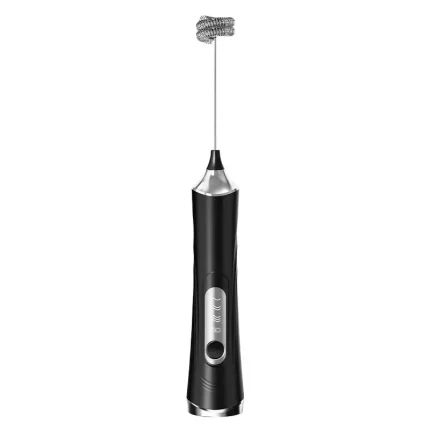 3 Speed Rechargeable Handheld Wireless Electric Milk Frother, USB Type-C Stainless Steel Foam Maker, Low Noise Electric Mixer for Coffee Latte, Cappuccino, Egg Whisk, Cream Blending for Home Kitchen, Office, Travel and Baking Use