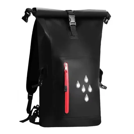 25L Waterproof Dry Bag Backpack, 500D PVC Roll Top Floating Dry Sack with Dry-Wet Separate Pocket, Adjustable Shoulder Strap Portable Waterproof Backpack for Beach, Kayaking, Hiking, Swimming, Camping Travel