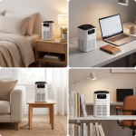 4 In 1 Portable Air Purifier, 100m³/h CADR Negative Ion Cleaner with 3 Speed, 2/6/12H Timer, Auto PM2.5 Monitor, Ultra Quiet Desktop Air Purifier for Bedroom, Office, Pet Room, Smoke & Formaldehyde Removal - Image 3