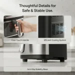 13L Large Capacity Stainless Steel Air Fryer, Dual Upper & Lower Heating Elements, Visual Window Smart Touch Color Screen Oil-Free Air Fry Oven with 10 Preset Menu, 1400W Multi Cooker for Family Gathering - Image 8