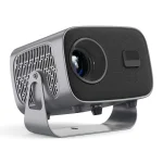 720P Native Portable Projector, 4K Video Decoding, 200 Inch Large Display, WiFi6 Wireless Screen Mirroring, Electric Focus & Auto Keystone Correction, 360° Rotatable Metal Stand, Ultra Quiet Mini Projector for Home Theater, Gaming, Outdoor Camping and Office Presentation