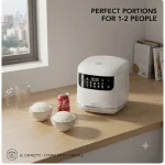 Rice Cooker, Mini Smart Rice Cooker | 2L 10 Menu Multifunctional Rice Cooker for 1-2 People Home Use - Image 3