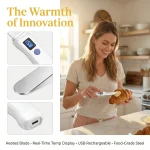 Rechargeable Heated Butter Knife, IP67 Waterproof Digital Temperature Display Butter Spreader, 2 Heating Modes 430 Stainless Steel Blade for Toast Cheese Jam - Image 9