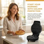 3 in 1 Waffle Maker with Removable Plates, 700W Fast Heating Non-Stick Mini Donut & Cake Machine for Breakfast Dessert - Image 2