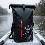 25L Waterproof Dry Bag Backpack, 500D PVC Roll Top Floating Dry Sack with Dry-Wet Separate Pocket, Adjustable Shoulder Strap Portable Waterproof Backpack for Beach, Kayaking, Hiking, Swimming, Camping Travel - Image 6