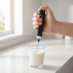 3 Speed Rechargeable Handheld Wireless Electric Milk Frother, USB Type-C Stainless Steel Foam Maker, Low Noise Electric Mixer for Coffee Latte, Cappuccino, Egg Whisk, Cream Blending for Home Kitchen, Office, Travel and Baking Use - Image 4