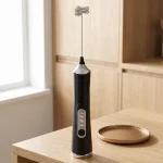 3 Speed Rechargeable Handheld Wireless Electric Milk Frother, USB Type-C Stainless Steel Foam Maker, Low Noise Electric Mixer for Coffee Latte, Cappuccino, Egg Whisk, Cream Blending for Home Kitchen, Office, Travel and Baking Use - Image 3