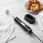 3 Speed Rechargeable Handheld Wireless Electric Milk Frother, USB Type-C Stainless Steel Foam Maker, Low Noise Electric Mixer for Coffee Latte, Cappuccino, Egg Whisk, Cream Blending for Home Kitchen, Office, Travel and Baking Use - Image 2