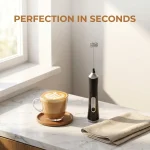 3 Speed Rechargeable Handheld Wireless Electric Milk Frother, USB Type-C Stainless Steel Foam Maker, Low Noise Electric Mixer for Coffee Latte, Cappuccino, Egg Whisk, Cream Blending for Home Kitchen, Office, Travel and Baking Use - Image 7