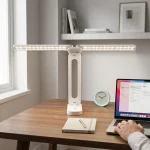 Foldable Rechargeable Eye Protection Desk Lamp, Double Head 5W LED Touch Control Light, 3 Color Temperature Dimmable Portable Table Lamp for Student Dormitory Bedroom Office Camping - Image 6