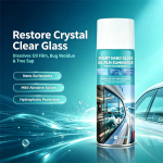 Nano Car Glass Oil Film Remover Spray, 450ml Anti-Glare Windshield Cleaner, Long Lasting Rain Repellent Hydrophobic Glass Coating for Automotive, Yacht & Household Glass - Image 8