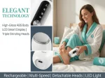 Wireless Electric Foot Callus Remover, 3 Speed Adjustable Foot File with 2 Stainless Steel Grinding Heads, Low Noise Rechargeable Portable Pedicure Tool for Cracked Heels, Dead Skin, Thick Callus Home Foot Care - Image 6