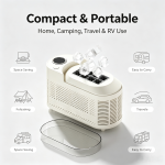Portable Mini Ice Maker, 8 Solid Square Ice Cubes, 10-15 Mins Fast Ice Making, Dual Power AC220V & DC12V Car Ice Machine for Camping, RV, Home Desktop - Image 6