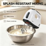 7 Speed Hand Mixer Electric, Portable Handheld Egg Beater with Stainless Steel Whisk Attachments, 100W Power Mixer for Baking Cakes, Cream, Dough, Milkshakes - Image 5
