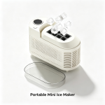 Portable Mini Ice Maker, 8 Solid Square Ice Cubes, 10-15 Mins Fast Ice Making, Dual Power AC220V & DC12V Car Ice Machine for Camping, RV, Home Desktop - Image 8