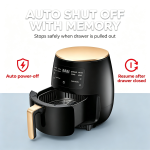 6L Large Capacity Touch Screen Air Fryer, 1400W Hot Air Circulation Oilless Cooker, 8 Preset Cooking Modes, Auto Shut-Off, Non-Stick Basket, Low Fat Healthy Frying for Home Kitchen - Image 4