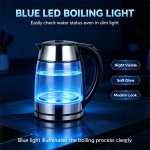 1.8L Glass Electric Kettle, 1500W Fast Boiling Water Heater, Borosilicate Glass Water Boiler with Blue LED Light, Auto Shut Off & Boil Dry Protection for Home Office - Image 5