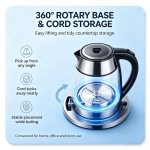1.8L Glass Electric Kettle, 1500W Fast Boiling Water Heater, Borosilicate Glass Water Boiler with Blue LED Light, Auto Shut Off & Boil Dry Protection for Home Office - Image 8