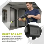 24V Cordless High Pressure Washer Gun, 30BAR Portable Self-Priming Power Cleaner with 10M Hose for Car, Home, Patio & Garden Cleaning - Image 3