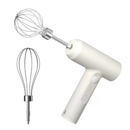 Wireless Electric Hand Mixer, 3 Speed USB Rechargeable Egg Beater with 2 Pcs 304 Stainless Steel Whisks, Standable Cordless Mini Mixer for Baking Baby Food Camping Dorm Home Use