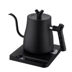 Temperature Control Gooseneck Electric Kettle, 1L 7 Temperature Levels 1000W Pour Over Coffee Tea Kettle with Dual Spout & Lid Options for Home Office Cafe Tea Room Use