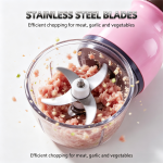 Mini Electric Food Chopper, Multifunctional Baby Food Processor, Small Meat Grinder for Garlic, Vegetables, Fruit, Mincing & Puree Making - Image 3