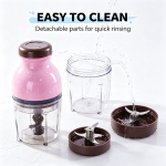 Mini Electric Food Chopper, Multifunctional Baby Food Processor, Small Meat Grinder for Garlic, Vegetables, Fruit, Mincing & Puree Making - Image 6