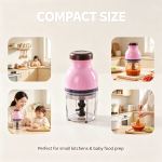 Mini Electric Food Chopper, Multifunctional Baby Food Processor, Small Meat Grinder for Garlic, Vegetables, Fruit, Mincing & Puree Making - Image 7