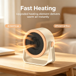 Desktop Mini Space Heater, 2 Heat Settings 22dB Quiet Personal Electric Heater with 90° Adjustable Angle & Overheat Protection for Office Desk Bedroom Dorm Home Use - Image 6
